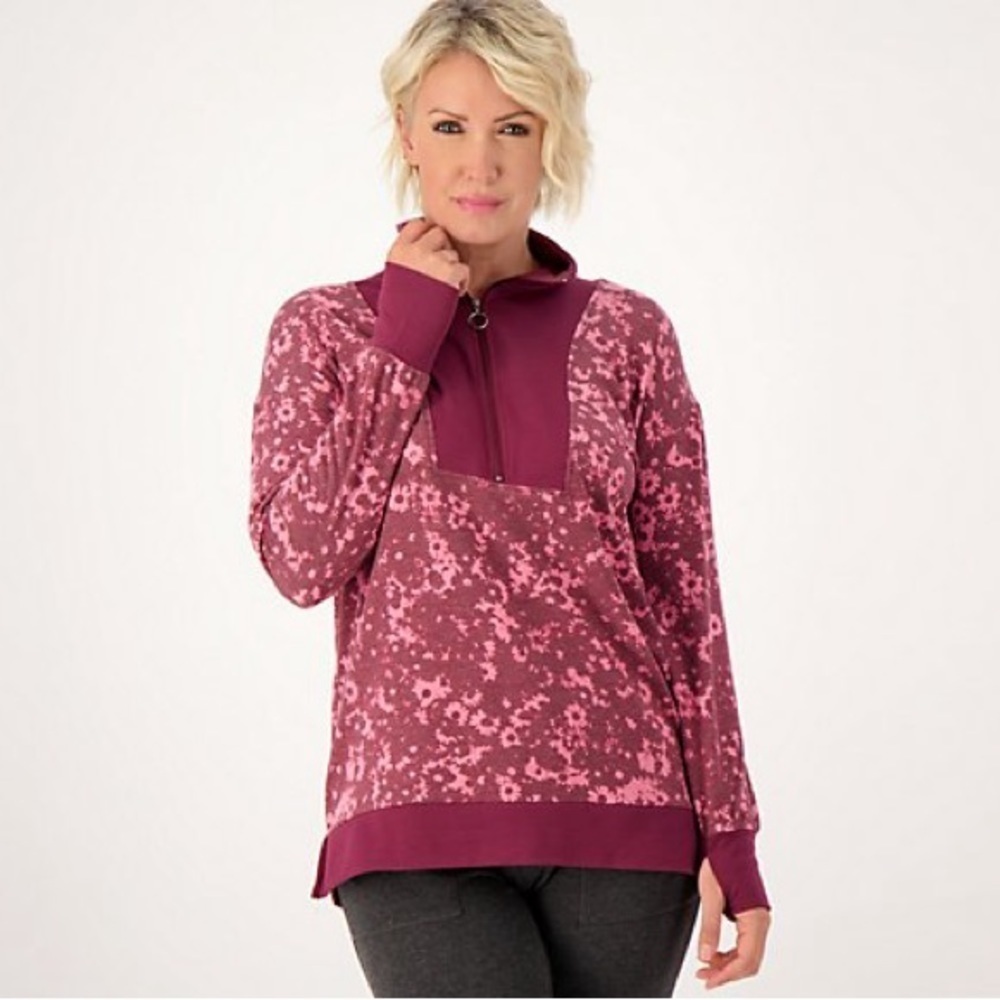 Cuddl Duds Comfortwear Half-Zip Henley Pullover 1X